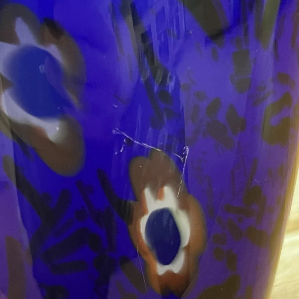 Unmarked cobalt blue